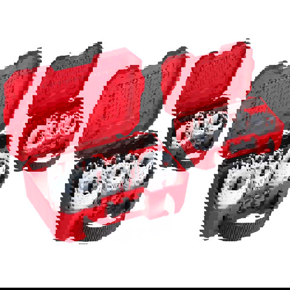 Hole Saw Kits; Minimum Saw Diameter (Decimal Inch): 3/4 ; Maximum Saw Diameter (Decimal Inch): 2-1/2 ; Number of Hole Saws: 11 ; Cutting Edge Style: Toothed ; Material: Bi-Metal ; Material Application: Wood; Duct; Metal; Plastic; Steel